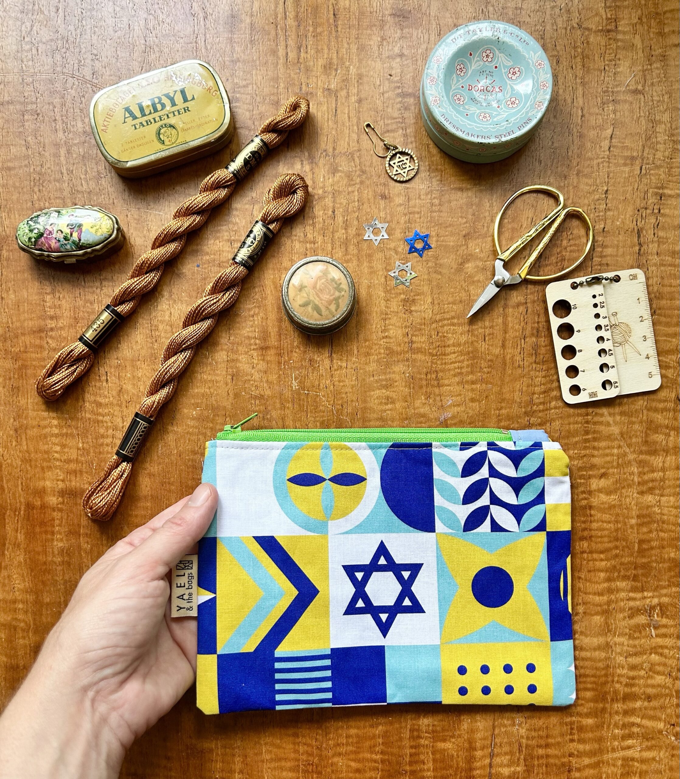 Sara - Magen David blue/yellow